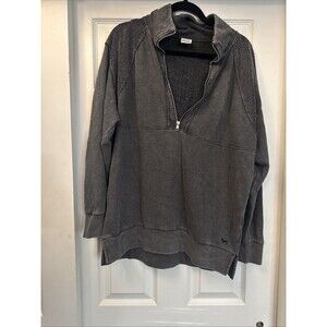 Pink Victorias Secret | Gray oversized pullover sweatshirt 1/4 zip sherpa Small